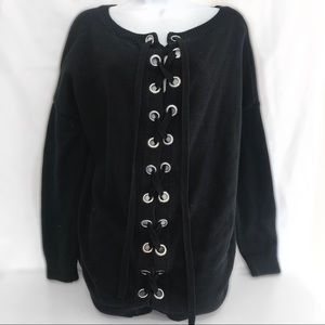 Lace up Black Top Size L Express